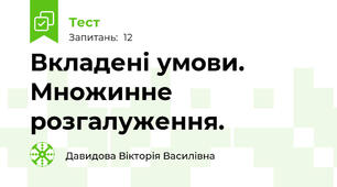 Вкладені умови. Множинне розгалуження.