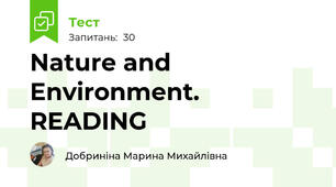 Nature and Environment. READING