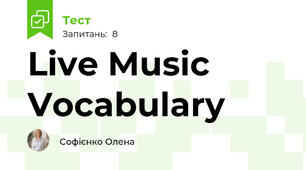 Live Music Vocabulary