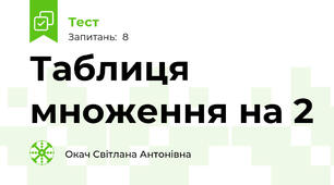 Таблиця множення на 2 