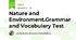 Nature and Environment.Grammar and Vocabulary Test