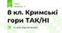 8 кл. Кримські гори ТАК/НІ