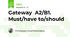 Gateway  A2/B1. Must/have to/should