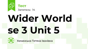 Wider World se 3 Unit 5