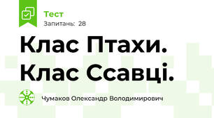 Клас Птахи. Клас Ссавці.