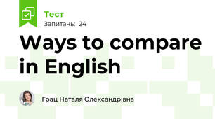 Ways to compare in English