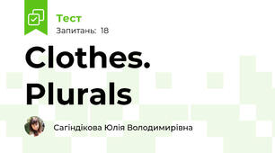 Clothes. Plurals