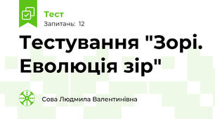 Тестування "Зорі. Еволюція зір"