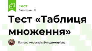 Тест «Таблиця множення»