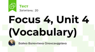 Focus 4, Unit 4 (Vocabulary)
