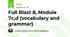 Full Blast 8, Module 7c,d (vocabulary and grammar)