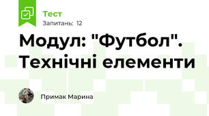Модул: "Футбол". Технічні елементи