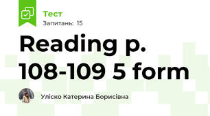 Reading p. 108-109 5 form