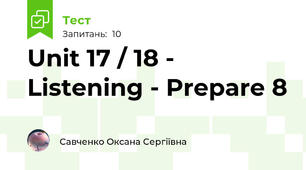 Unit 17 / 18 - Listening - Prepare 8