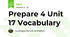 Prepare 4 Unit 17 Vocabulary 