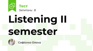 Listening II semester