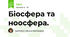 Біосфера та ноосфера.