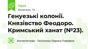 Генуезькі колонії. Князівство Феодоро. Кримський ханат (№23).