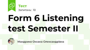 Form 6 Listening test Semester II