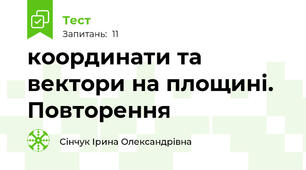 координати та вектори на площині. Повторення