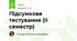 Підсумкове тестування (ІІ семестр)