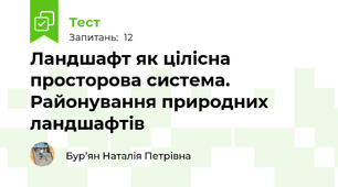 Ландшафт як цілісна просторова система. Районування природних ландшафтів