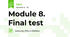 Module 8. Final test 