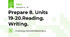 Prepare 8. Units 19-20.Reading. Writing.