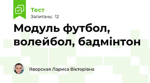 Модуль футбол, волейбол, бадмінтон 