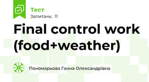 Final control work (food+weather)