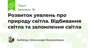 Розвиток уявлень про природу світла. Відбивання світла та заломлення світла