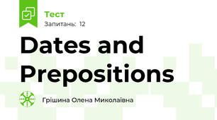 Dates and Prepositions