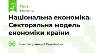 Національна економіка. Секторальна модель економіки країни