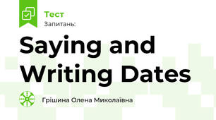 Saying and Writing Dates 