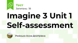 Imagine 3 Unit 1 Self-assessment