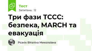 Три фази TCCC: безпека, MARCH та евакуація