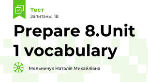 Prepare 8.Unit 1 vocabulary 