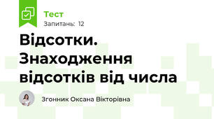 Відсотки. Знаходження відсотків від числа