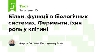 Білки: функції в біологічних системах. Ферменти, їхня роль у клітині