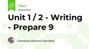 Unit 1 / 2 - Writing - Prepare 9