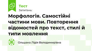 Морфологія. Самостійні частини мови. Правопис.