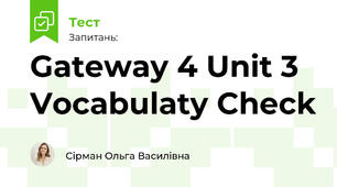 Gateway 4 Unit 3 Vocabulary Check