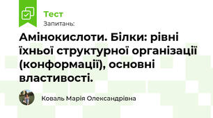 Амінокислоти. Білки: рівні їхньої структурної організації (конформації), основні властивості.