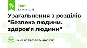 Узагальнення з розділів "Безпека людини. здоров'я людини"