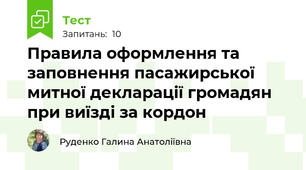 Правила оформлення та заповнення пасажирської митної декларації громадян при виїзді за кордон