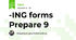 -ING forms Prepare 9