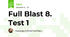 Full Blast 8. Test 1