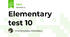 Elementary test 10