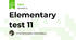 Elementary test 11
