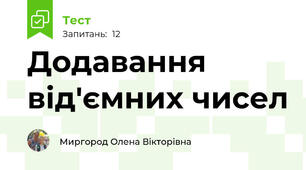 Додавання від'ємних чисел 
